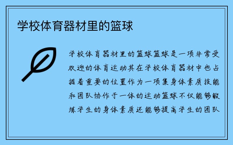 学校体育器材里的篮球