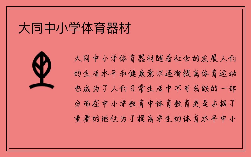 大同中小学体育器材