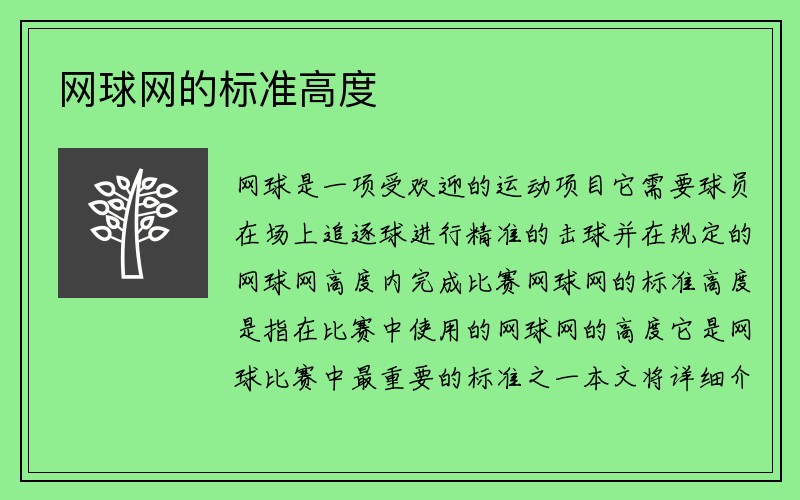 网球网的标准高度